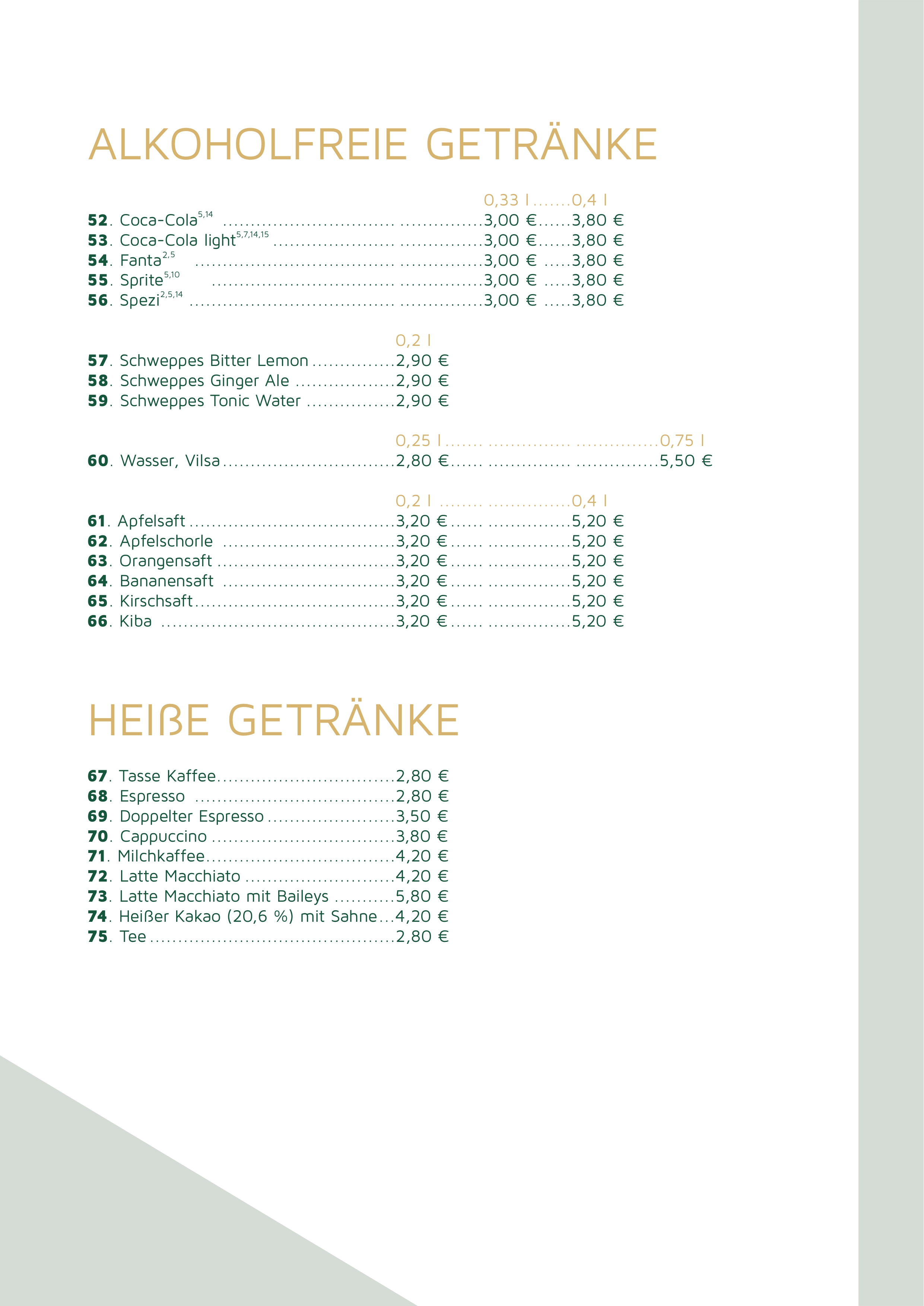 Speisekarte Seite 5